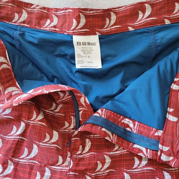 Fit4U Man UR Beach Boxers Size XLarge Swim Burgandy UPF 40+ Quick Dry Soft - Picture 9 of 11